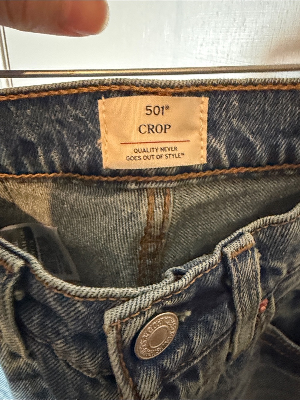 Levi’s 501 High Rise Straight Leg Crop- 24/26 - Picture 5 of 6